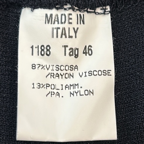 Made in Italy Navy Pull On Pants Viscose Blend Slim Size M - Picture 5 of 10